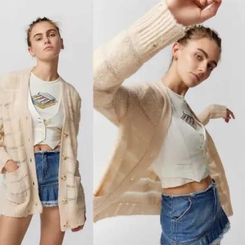 Urban Outfitters Cream Cardigan